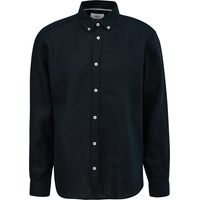 S.Oliver Leinenhemd, mit Button-Down-Kragen, Herren, blau, XXL