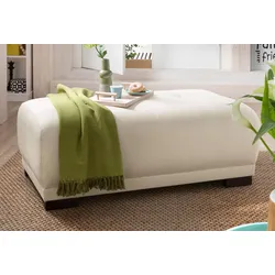 Hocker HOME AFFAIRE "Langeland", beige, B:120cm H:47cm T:70cm, Webstoff (100% Polyester), Filzoptik (100% Polyester), Struktur (100% Polyester), Hocker, passend zur Serie "Langeland"