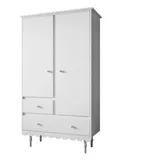 lookway Kinderkleiderschrank Babushka 2-türig  weiß