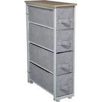 5 FIVE Schmale Kommode 73.5x48x20 Cm - Light Grey