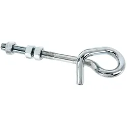 Alberts® Schaukelhaken mit Gewinde galv. blau verzinkt z. Durchschrauben M12 L 180mm