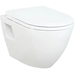 Design Hänge Wand-WC Soft Close WC-Sitz Toilette Kloschüssel Klobrille Badezimmer