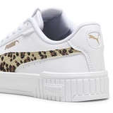 Puma Carina 2.0 Animal Update Jr Sneaker, White Putty Gold, 38.5 EU
