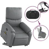 vidaXL Massagesessel mit Aufstehhilfe Kunstleder 99 x 99 x 99 cm Grau