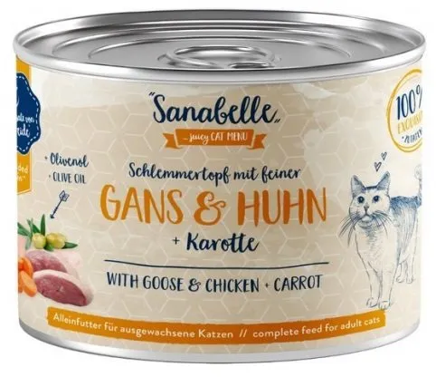 SANABELLE Gans & Huhn 380 g Nassfutter für ausgewachsene Katzen