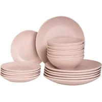 Beliani VIVANI Tafelservice 18-tlg. Rosa