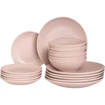 Beliani VIVANI Tafelservice 18-tlg. Rosa