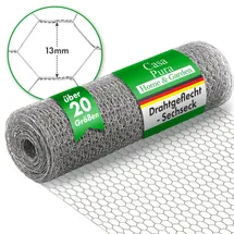 Floordirekt Drahtzaun Verzinkt Maschenweite 13 mm Höhe 100 cm Länge 10 m Silber