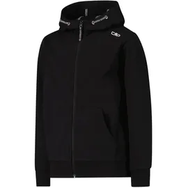 CMP Kid Jacket Fix Hood Schwarz 152