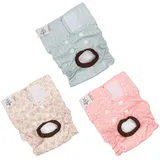 CuteBone 3 Stück Wiederverwendbare Hundewindeln, Hochsaugfähige Premium-Windeln für Hündchen, Umweltfreundliche Damenbinden Höschen für weibliche Haustiere D16XS-DE
