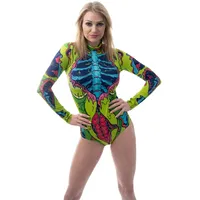 Zölibat - Kostüm Cyborg, kurzer Jumpsuit für Erwachsene, Faschingskostüm für Karneval und Halloween