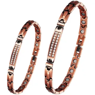 3500 Gauss Arthritis-Magnettherapie-Schmuckset für Damen, wirksame Arthritis- und Karpaltunnel-Schmerzlinderung, leichte Wirkung auf Schlankheit und Lymphdrainage (Armband und Fußkettchen) (C)