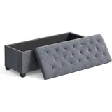 Songmics Sitzhocker mit Stauraum 40 x 110 x 40 cm schiefergrau