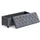 Songmics Sitzhocker mit Stauraum 40 x 110 x 40 cm schiefergrau