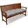 Beautissu Bankauflage 120 x 50 x 10 cm grau 1 St.
