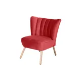 Max Winzer Sessel Alessandro Samtvelours 70 x 80 x 66 cm Rot
