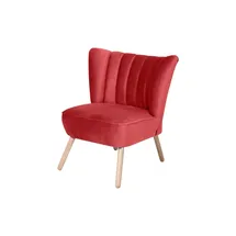 Max Winzer Sessel Alessandro Samtvelours 70 x 80 x 66 cm Rot