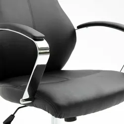 SVITA MELLOW Bürostuhl Kunstleder Drehstuhl Armlehnen Höhenverstellung Schwarz
