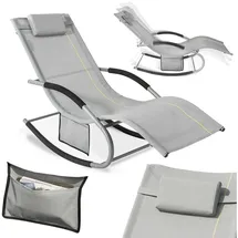 SoBuy Sonnenliege 150 x 63 x 86 cm Grau