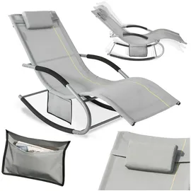 SoBuy Sonnenliege 150 x 63 x 86 cm Grau