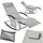 SoBuy Sonnenliege 150 x 63 x 86 cm Grau