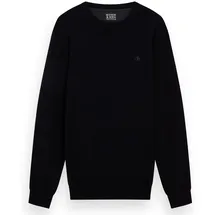 Scotch & Soda Strickpullover mit Logo-Stitching Modell Core, Black, L