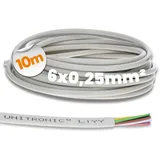 Lapp 10 Meter Lapp 0028306 LiYY Datenkabel 6x0,25 mm2 I LED Verlängerung Kabel I Lötkabel I Datenleitung I Signalkabel 6 adrig I Steuerleitung 6 adrig