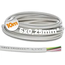 Lapp 10 Meter Lapp 0028306 LiYY Datenkabel 6x0,25 mm2 I LED Verlängerung Kabel I Lötkabel I Datenleitung I Signalkabel 6 adrig I Steuerleitung 6 adrig