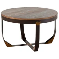 Massivmoebel24 Couchtisch Altholz 75x75x45 mehrfarbig lackiert INDUSTRIAL #01