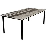 MAGNA Atelier Esstisch SAPPORO aus ECHTEM MARMOR, Küchentisch, Naturstein, Dining Table, nachhaltig, 200x100x75cm schwarz 200 cm x 75 cm