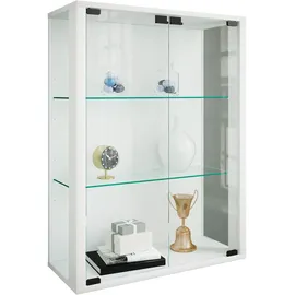VCM Hängevitrine Udina 60 x 25 x 80 cm Weiß