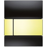 TECE TECEsquare Urinal Betätigungsplatte 9242808 Glas schwarz, Tasten gold, mit Kartusche