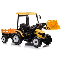 lean cars Wisam® Batteriebetriebener Traktor mit Anhänger Hercules Yellow 24V