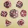 Enhance Tabletop Collectors Edition 7pc Metal RPG Dice Set Red
