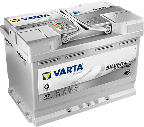 VARTA Silver Dynamic AGM XEV 570901076J382 Autobatterien, A7, 12 V 70 Ah, 760 A, ersetzt Varta E39