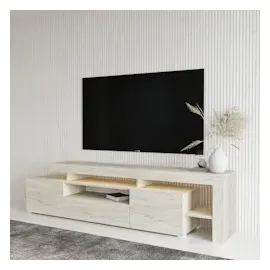 moebel17 TV Lowboard Granit Optik mit LED-Leuchten