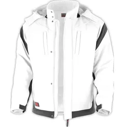 Winter Softshelljacke "PRO" - XXL - weiß/grau