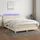 vidaXL Boxspringbett mit Matratze & LED Creme 140x200 cm Stoff