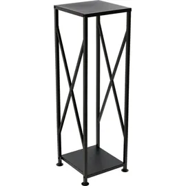 TRIZERATOP Kaminholzregal Pulverbeschichteter Stahl 34 x 34 x 111 cm Schwarz