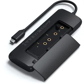 Satechi USB-C Hybrid Multiport Adapter mit SSD Steckplatz Schwarz