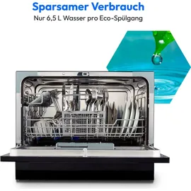 Medion DWT60 Tischgeschirrspüler (freistehend, 550 mm, Schwarz)