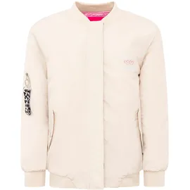 Zwillingsherz Bomberjacke "Wild Heart" Stickerei, Reißverschluss,Taschen mit Druckknöpfen beige M (38)
