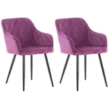 furnicato Esszimmerstuhl Set Shila 84x47x44 cm lila (1 St) lila
