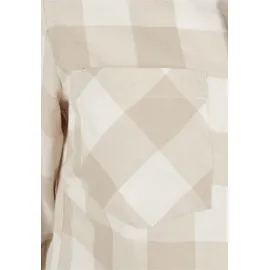 URBAN CLASSICS Turnup Checked Flanell Shirt Beige S