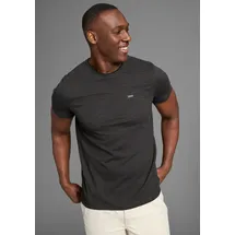 Bruno Banani T-Shirt Mit Doppelkragen und Zierbrusttasche grau M (48/50)