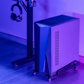 NanoRS RS480 Mobiler Gamping-CPU-Ständer mit 4 Rollen CPU-Ständer Computerwagen Belastbar bis 25kg, Regulierbare Breite: 160–300 mm Rollwagen PC Desktop