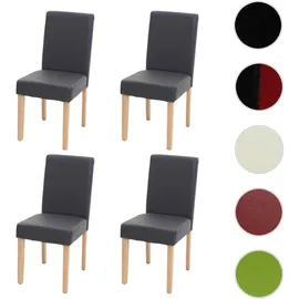 MCW Esszimmerstuhl Littau Kunstleder grau matt 4er Set