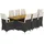 vidaXL 9-tlg. Garten-Bistro-Set mit Kissen Schwarz Poly Rattan - Schwarz