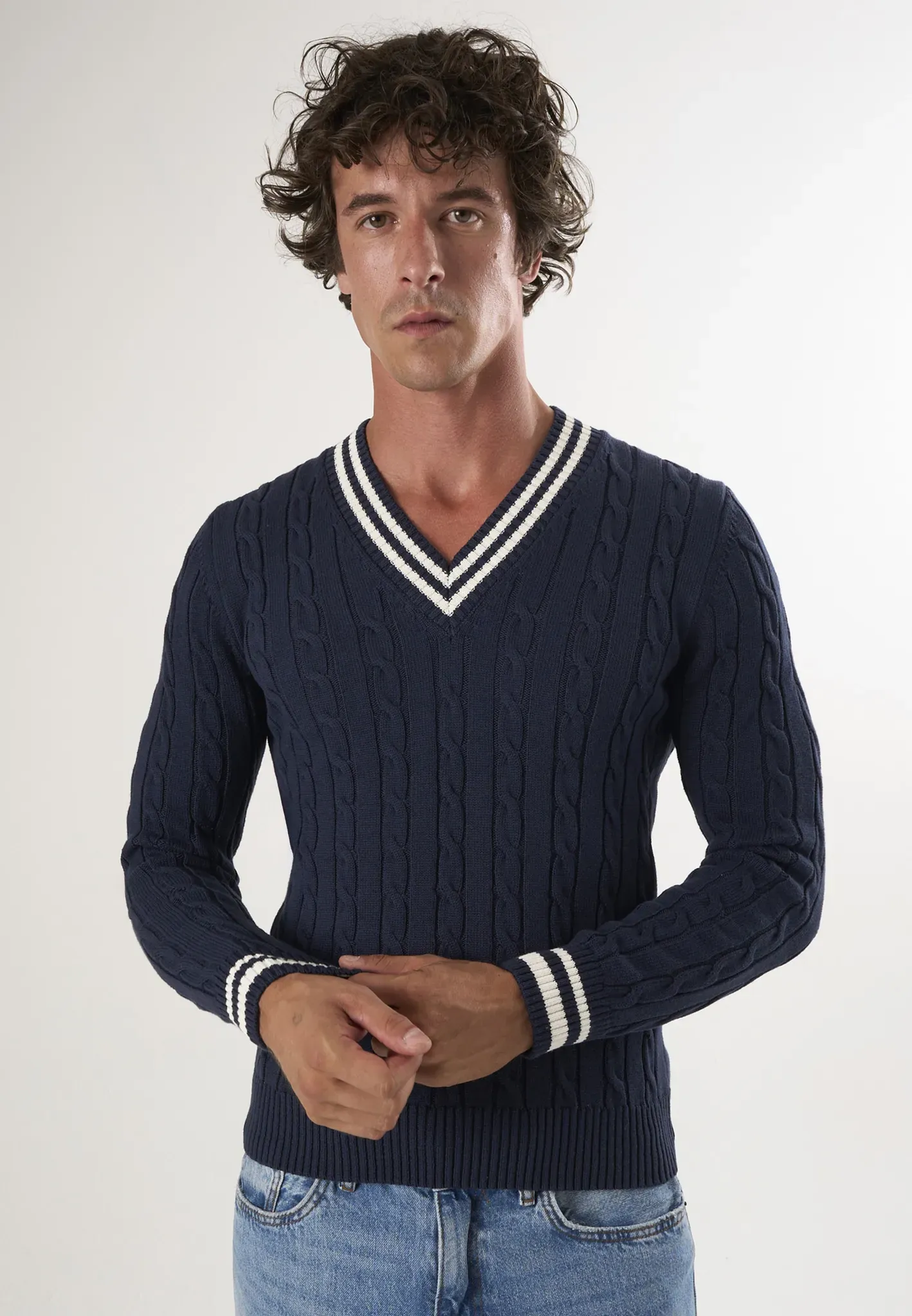 V-Ausschnitt-Pullover FELIX HARDY 