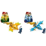 LEGO NINJAGO Arins Drachengleiter, Ninja-Set mit Drachen-Spielzeug und Figuren & NINJAGO Nyas Drachengleiter, Ninja-Set mit Drachen-Spielzeug und Figuren